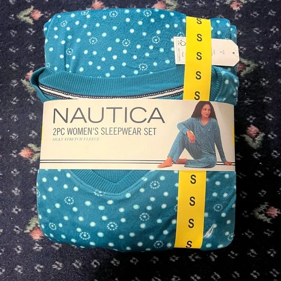 Nautica Blue Polka Dot Pajama Set - Picture 1 of 2